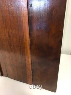 Antique Primitive Wall Mounted Corner Cabinet, 23 3/4 Tall x 11 1/4 Deep