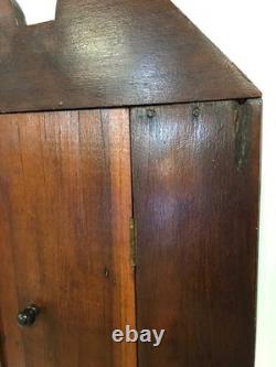 Antique Primitive Wall Mounted Corner Cabinet, 23 3/4 Tall x 11 1/4 Deep