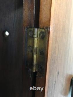 Antique Primitive Wall Mounted Corner Cabinet, 23 3/4 Tall x 11 1/4 Deep