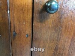 Antique Primitive Wall Mounted Corner Cabinet, 23 3/4 Tall x 11 1/4 Deep