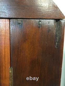 Antique Primitive Wall Mounted Corner Cabinet, 23 3/4 Tall x 11 1/4 Deep