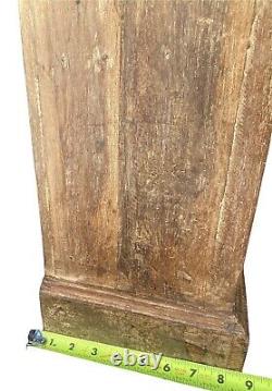 Antique Primitive Wood Medicine Cabinet Wood Mirror Farmhouse VTG Surface Mount