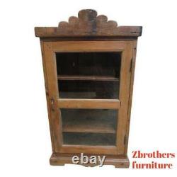 Antique Primitive architectural salvage Hutch China Cabinet Cupboard m A