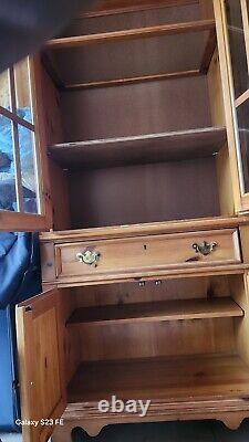 Antique Primitive country cupboard double door & drawer china cabinet 1880's