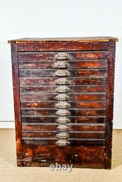 Antique Printers Cabinet Apothecary Cabinet