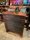 Antique Printers Type Cabinet. Printing Press Flat File Parts Cabinet