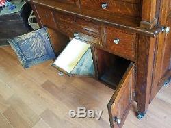 Antique Quarter Oak Dental Cabinet circa 1900, We Ship & Deliver