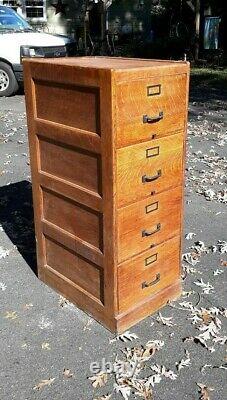 Antique Quarter Sawn Oak File Cabinet