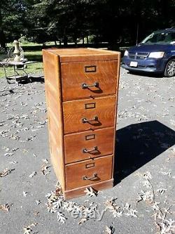 Antique Quarter Sawn Oak File Cabinet