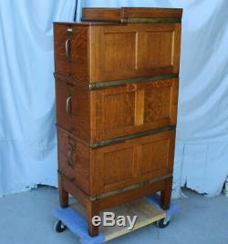 Antique Quarter Sawn Oak File Cabinet made by Globe Sectional Cabinet