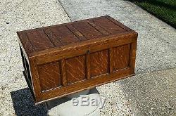 Antique Quarter Sawn Oak Fitted Silver or Religious Chest