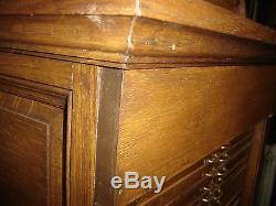 Antique Quarter-Sawn Oak Multi-drawer File Cabinet. 7906