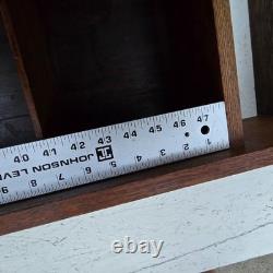 Antique QuarterSawn Oak Medicine Apothecary Cabinet withBeveled Mirror Towel & Key