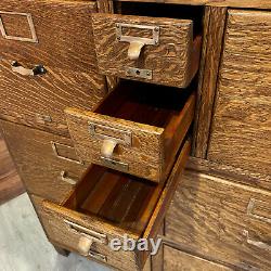 Antique Quartersawn Oak Card Catalog File Cabinet by Library Bureau SoleMakers