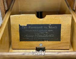 Antique Quartersawn Oak Library Card Catalog 4-Drawer File Box by Macey