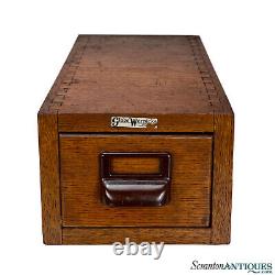 Antique Quartersawn Oak Library File Box Cabinet by Globe Wernicke