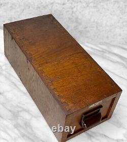 Antique Quartersawn Oak Library File Box Cabinet by Globe Wernicke