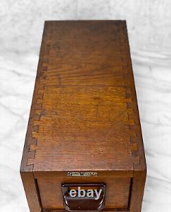 Antique Quartersawn Oak Library File Box Cabinet by Globe Wernicke