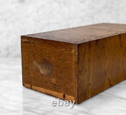 Antique Quartersawn Oak Library File Box Cabinet by Globe Wernicke