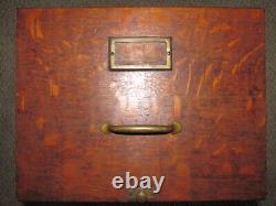 Antique Quartersawn Tiger Oak File Cabinet Drawer Only with Slides Dovetailed
