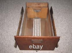 Antique Quartersawn Tiger Oak File Cabinet Drawer Only with Slides Dovetailed