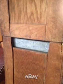 Antique RARE C1900 Oak Country Store Stacking Hardware Cabinet