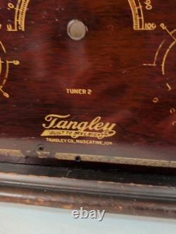 Antique Radio Wood Box Cabinet Bakelite Tingley Storage Box Hinge Lid 20x9.5x11