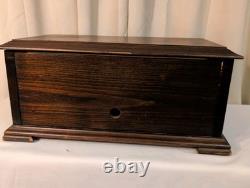 Antique Radio Wood Box Cabinet Bakelite Tingley Storage Box Hinge Lid 20x9.5x11
