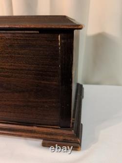 Antique Radio Wood Box Cabinet Bakelite Tingley Storage Box Hinge Lid 20x9.5x11