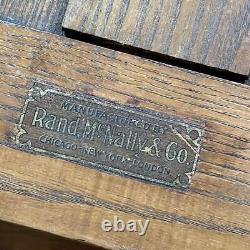 Antique Rand McNally Map Wood Cabinet Chest Drawer