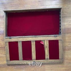 Antique Rand McNally Map Wood Cabinet Chest Drawer