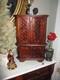 Antique Rare Early American Miniature Mahogany Salesman Sample Corner Cabinet