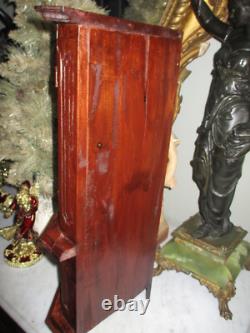 Antique Rare Early American Miniature Mahogany Salesman Sample Corner Cabinet