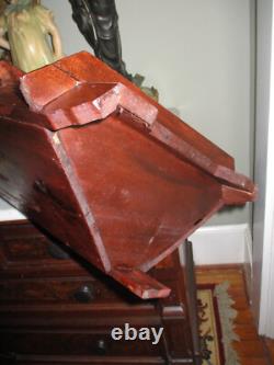 Antique Rare Early American Miniature Mahogany Salesman Sample Corner Cabinet