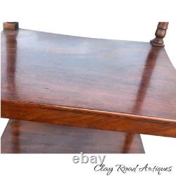 Antique Regency mahogany what knot shelf cabinet etagere 1830 original