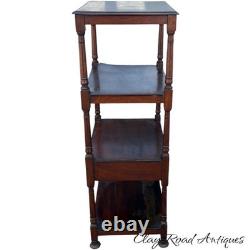 Antique Regency mahogany what knot shelf cabinet etagere 1830 original