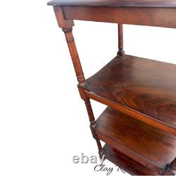 Antique Regency mahogany what knot shelf cabinet etagere 1830 original
