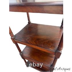 Antique Regency mahogany what knot shelf cabinet etagere 1830 original
