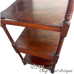 Antique Regency mahogany what knot shelf cabinet etagere 1830 original