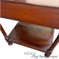 Antique Regency mahogany what knot shelf cabinet etagere 1830 original