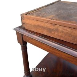Antique Regency mahogany what knot shelf cabinet etagere 1830 original