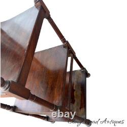 Antique Regency mahogany what knot shelf cabinet etagere 1830 original
