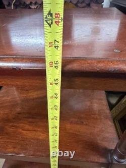 Antique Regency mahogany what knot shelf cabinet etagere 1830 original