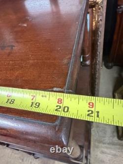 Antique Regency mahogany what knot shelf cabinet etagere 1830 original