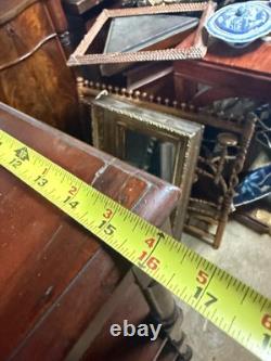 Antique Regency mahogany what knot shelf cabinet etagere 1830 original