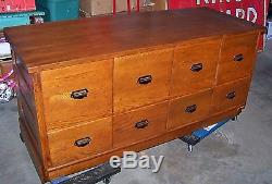 Antique Restored Oak 8 Drawer Seed or Display Counter