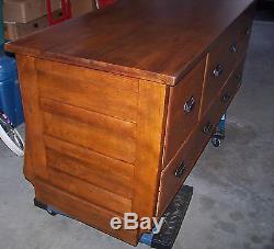 Antique Restored Oak 8 Drawer Seed or Display Counter