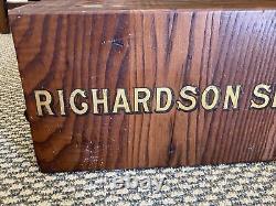 Antique Richardson Silk Co. 3-Drawer Store Display Cabinet Full Wood Spools