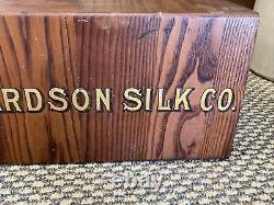 Antique Richardson Silk Co. 3-Drawer Store Display Cabinet Full Wood Spools