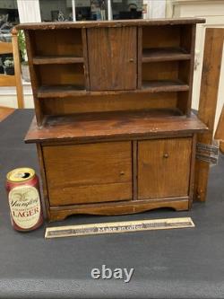 Antique Salesman Sample Hoosier Kitchen Cabinet Cupboard Hutch Oakwood Dollhouse